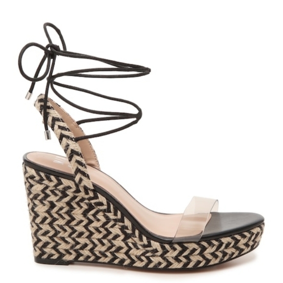 NWOB Lace Up Espadrille Wedge - Picture 2 of 9